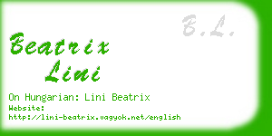 beatrix lini business card